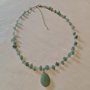 Chip Crystal teardrop necklace